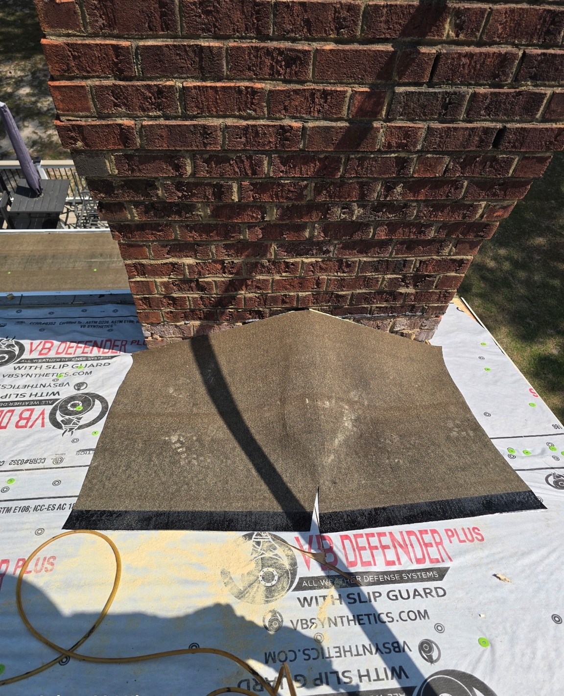 Chimney roofing detail