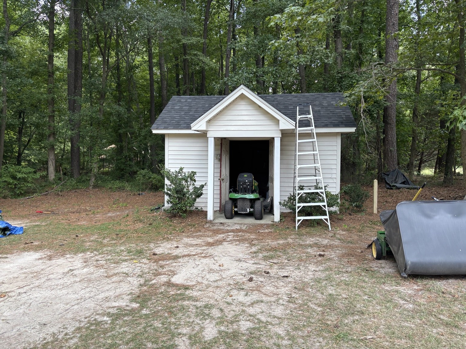Completed shed roof
