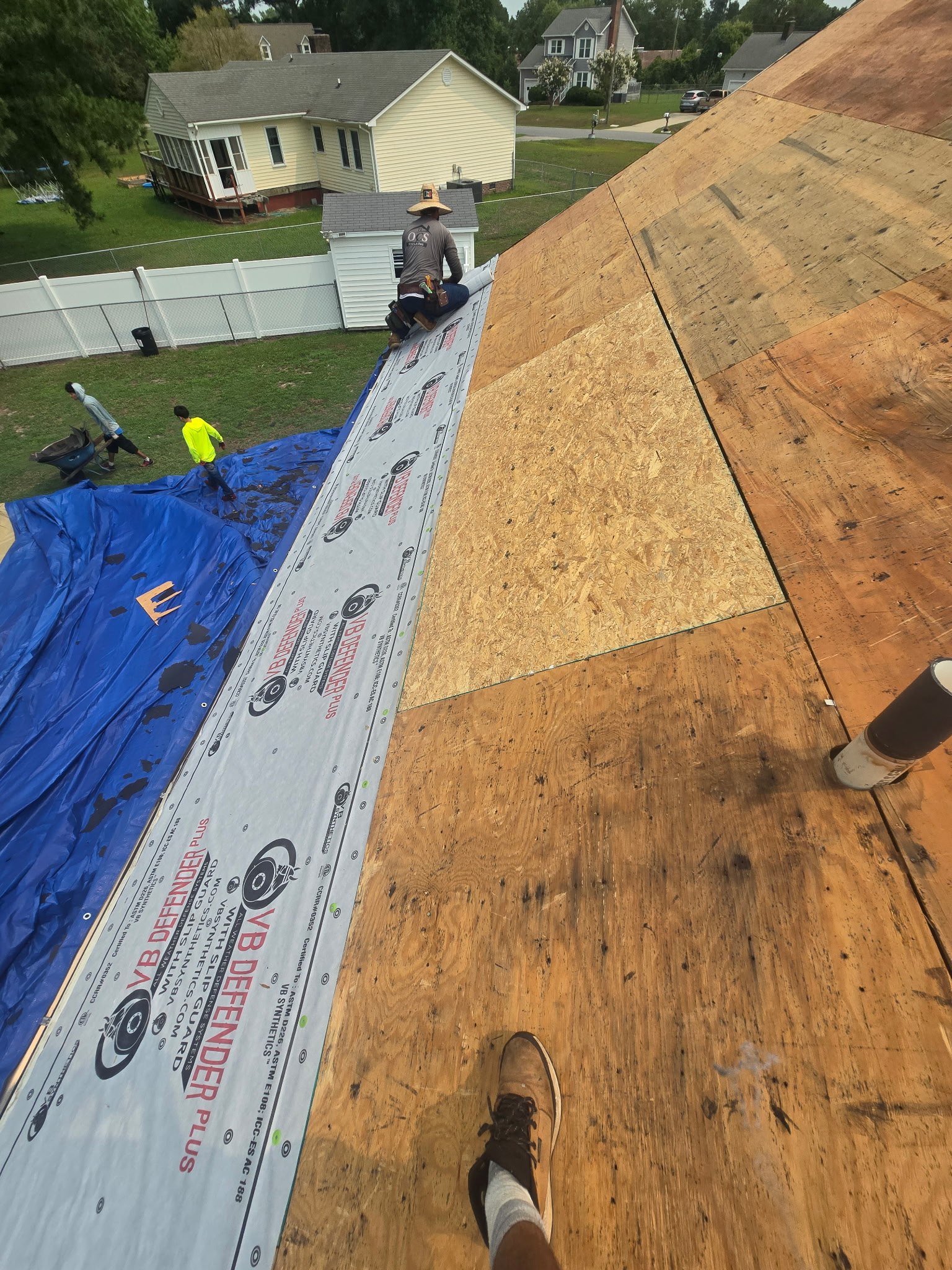 Roof decking repaired