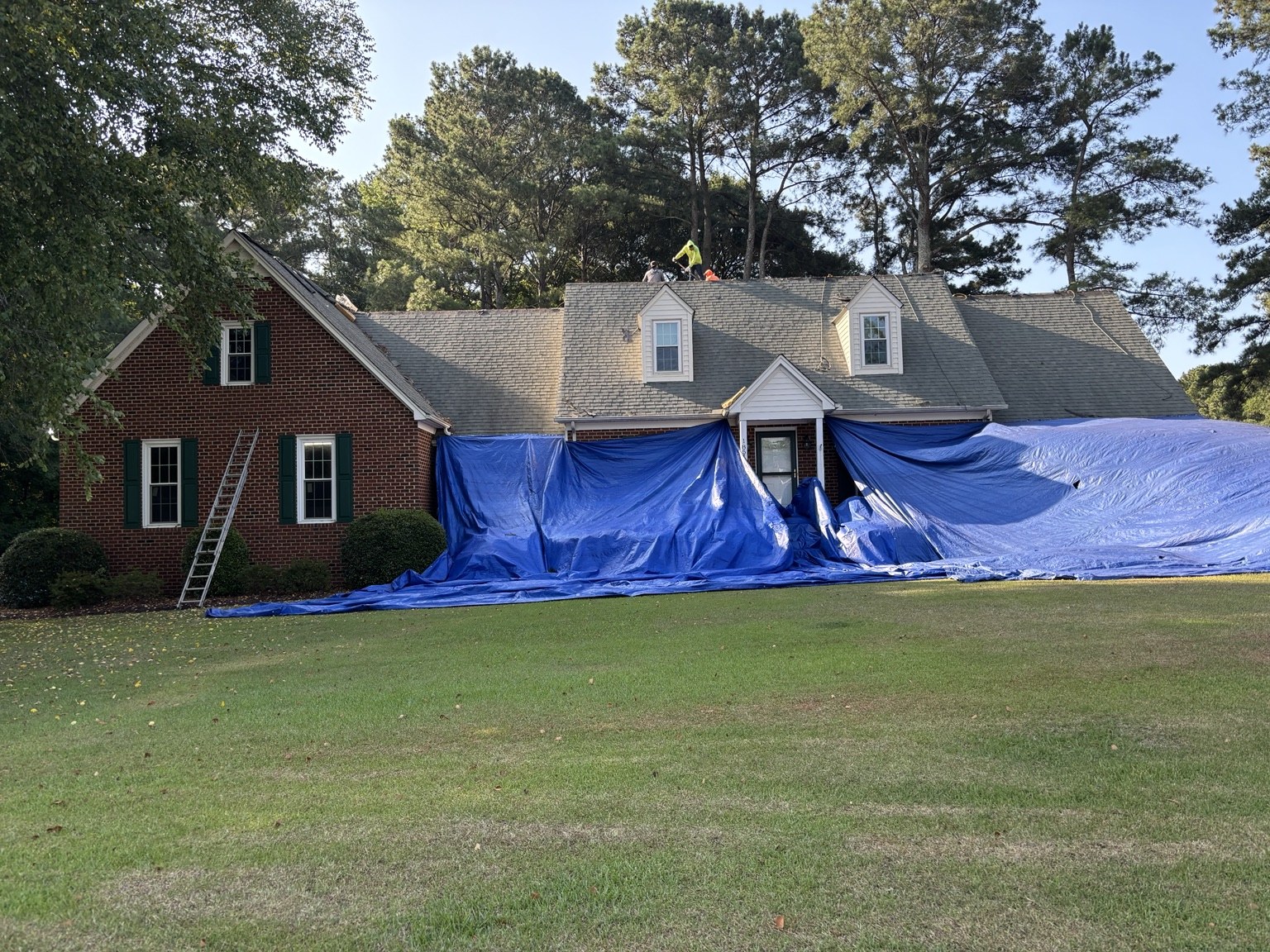 Home protected during roof replacement