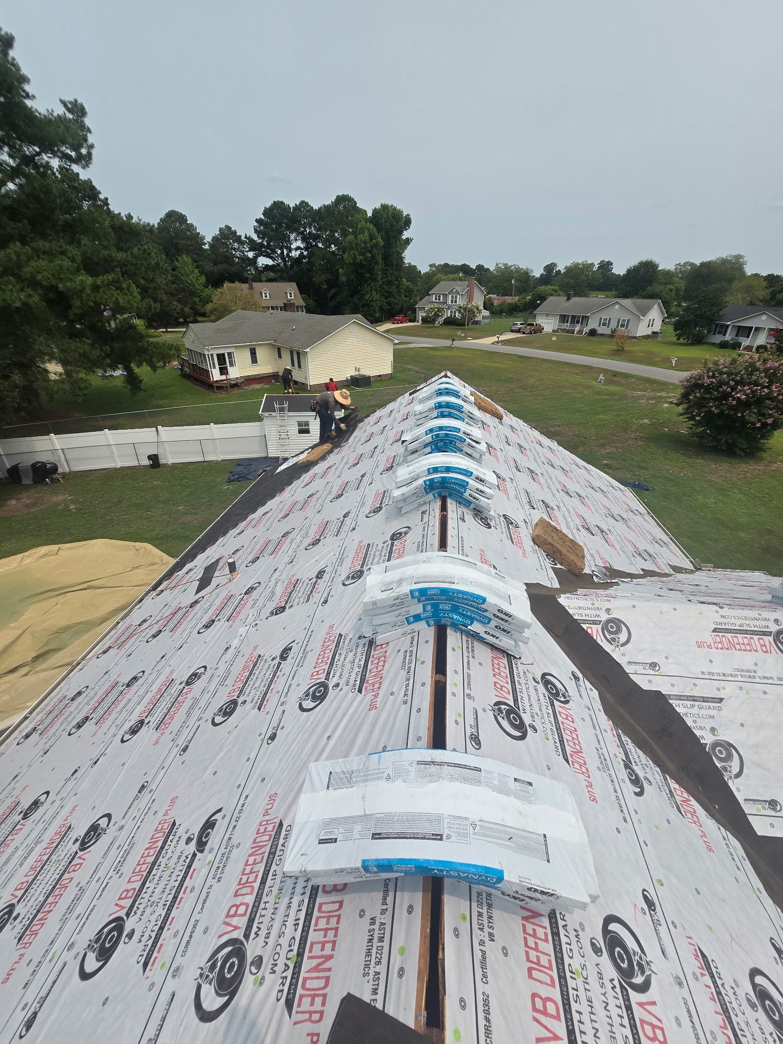 Shingles staged